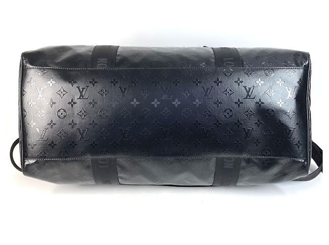 Borsa da viaggio Keepall 55 Monogram Storm di Louis Vuitton Nero - vista 5