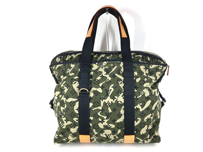 Borsa Tray Camouflage Monogram Louis Vuitton Nero Verde - vista 2