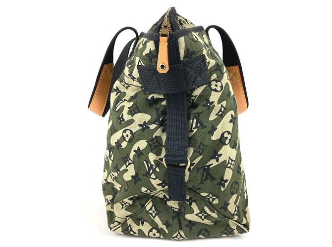 Borsa Tray Camouflage Monogram Louis Vuitton Nero Verde - vista 5