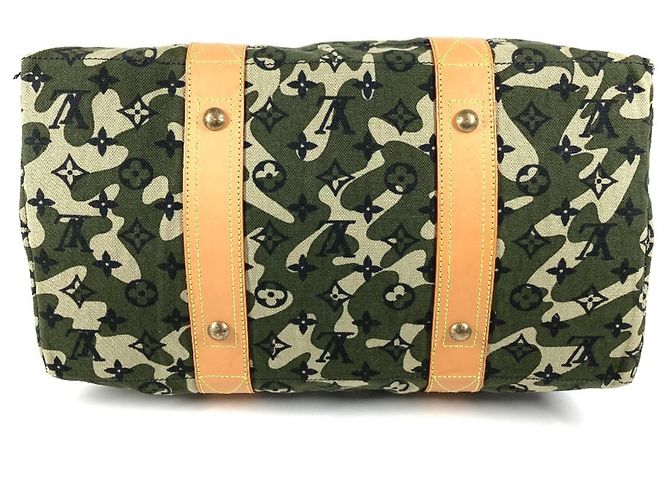 Borsa Tray Camouflage Monogram Louis Vuitton Nero Verde - vista 6