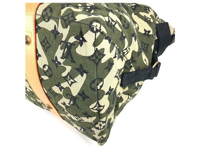 Borsa Tray Camouflage Monogram Louis Vuitton Nero Verde - vista 7