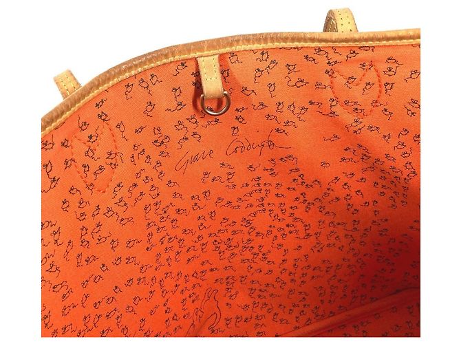 Borsa a Spalla Neverfull MM Catgram Monogram Louis Vuitton Marrone Arancione - vista 15