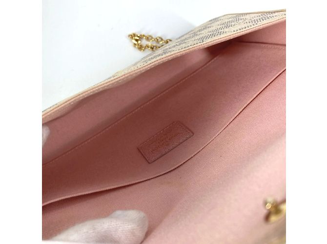 Pochette Félicie Pochette Felicie Damier Azur di Louis Vuitton Rosa Bianco - vista 10