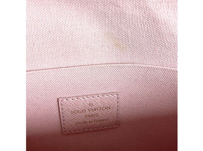 Pochette Félicie Pochette Felicie Damier Azur di Louis Vuitton Rosa Bianco - vista 11