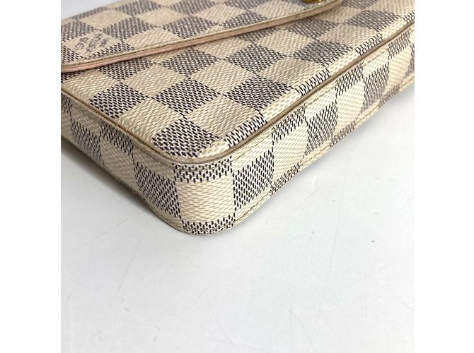 Pochette Félicie Pochette Felicie Damier Azur di Louis Vuitton Rosa Bianco - vista 4