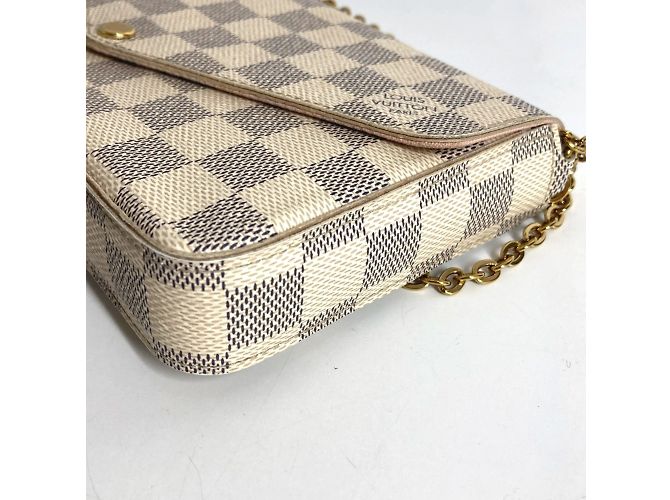 Pochette Félicie Pochette Felicie Damier Azur di Louis Vuitton Rosa Bianco - vista 6