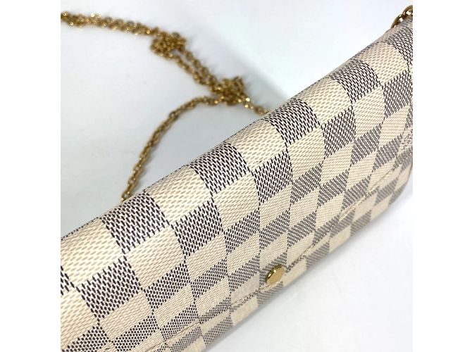 Pochette Félicie Pochette Felicie Damier Azur di Louis Vuitton Rosa Bianco - vista 8