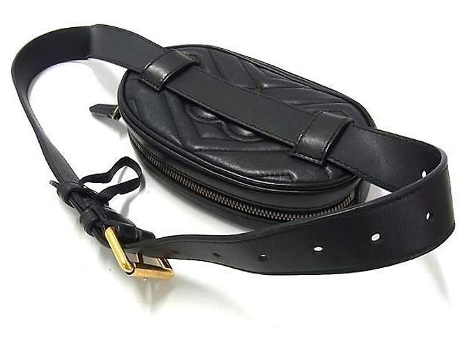 Borsa a vita GG Marmont di GUCCI Nero - vista 5