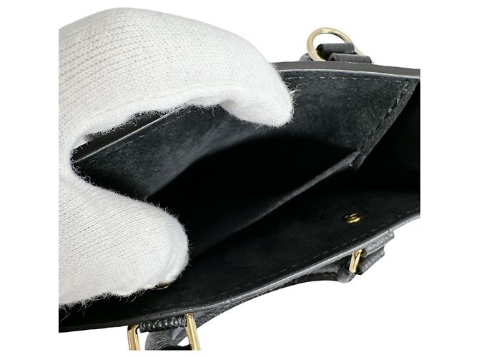 Borsa a Spalla Petite Sac Plat Monogram Empreinte Louis Vuitton Nero - vista 12