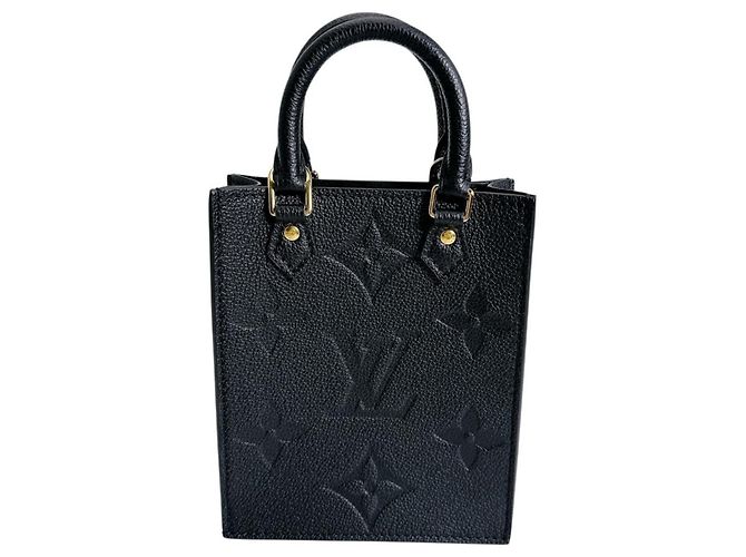 Borsa a Spalla Petite Sac Plat Monogram Empreinte Louis Vuitton Nero - vista 2