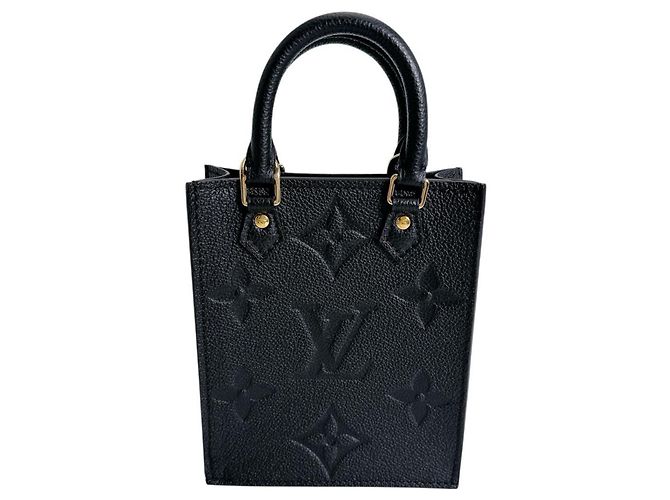 Borsa a Spalla Petite Sac Plat Monogram Empreinte Louis Vuitton Nero - vista 3