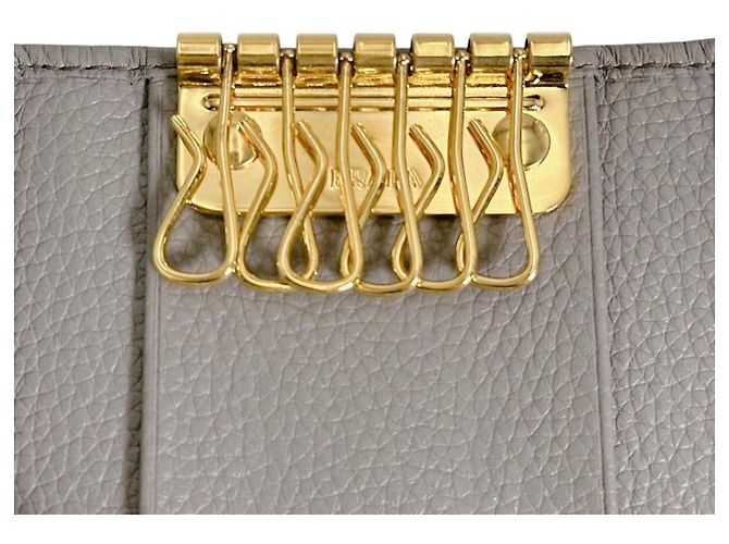 Prada 6-Key Key Case in Grayish Leather Grey - view 13