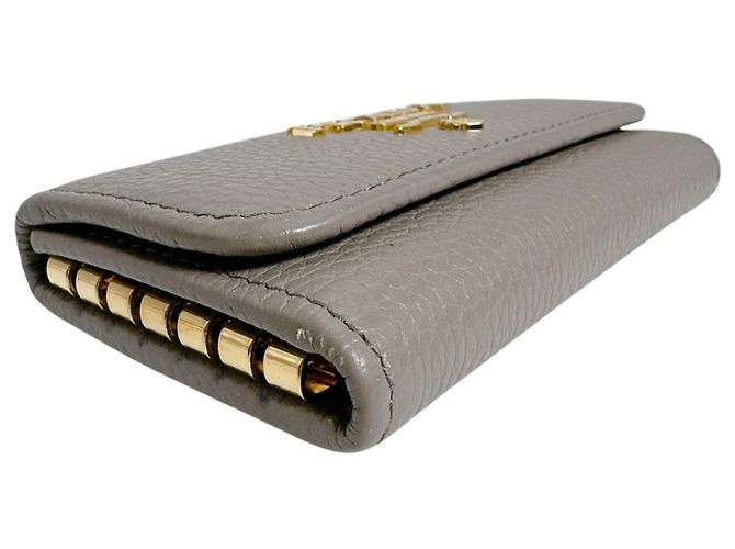 Prada 6-Key Key Case in Grayish Leather Grey - view 8