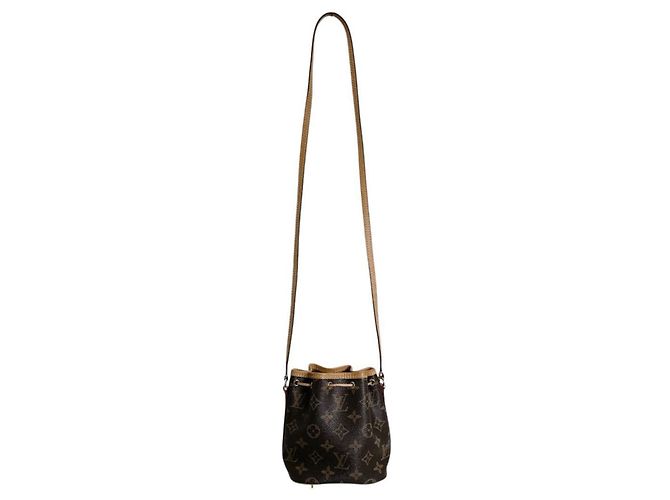 Noe Borsa a Spalla Nano Noé in Tela Monogram Louis Vuitton Marrone - vista 3