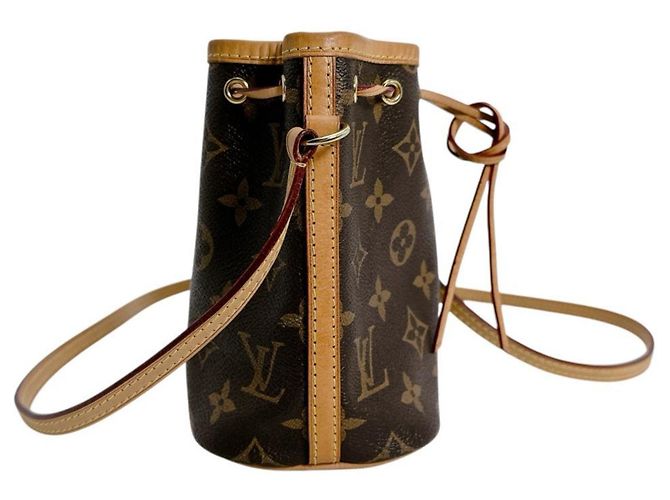Noe Borsa a Spalla Nano Noé in Tela Monogram Louis Vuitton Marrone - vista 4