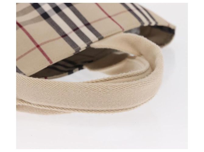 Burberry Nova Check Tote aus Canvas Klein Beige - Ansicht 7