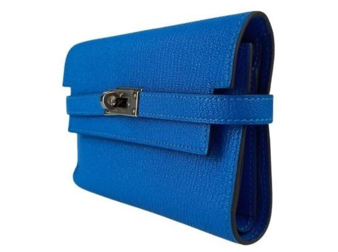 Cartera Medium Kelly Deprien de Hermès Azul - vista 2