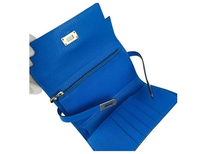Cartera Medium Kelly Deprien de Hermès Azul - vista 8