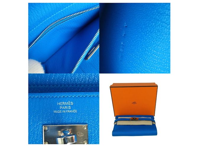 Cartera Medium Kelly Deprien de Hermès Azul - vista 9