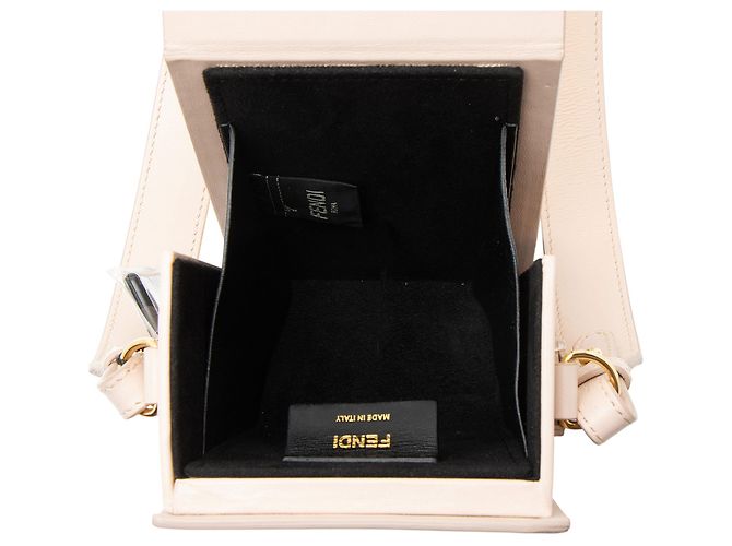 Fendi Leather Vertical Box Shoulder Bag Nero - vista 7