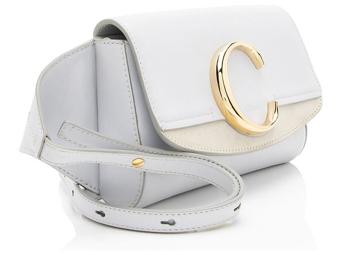 C Belt Bag Chloé Borsa C in Pelle di Vitello Chloe Blu - vista 2
