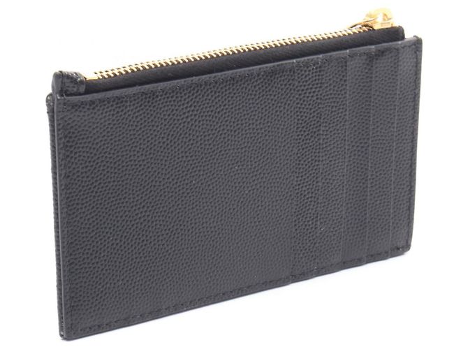 Yves Saint Laurent Saint Laurent Leather Monogram Card Coin Case - view 4