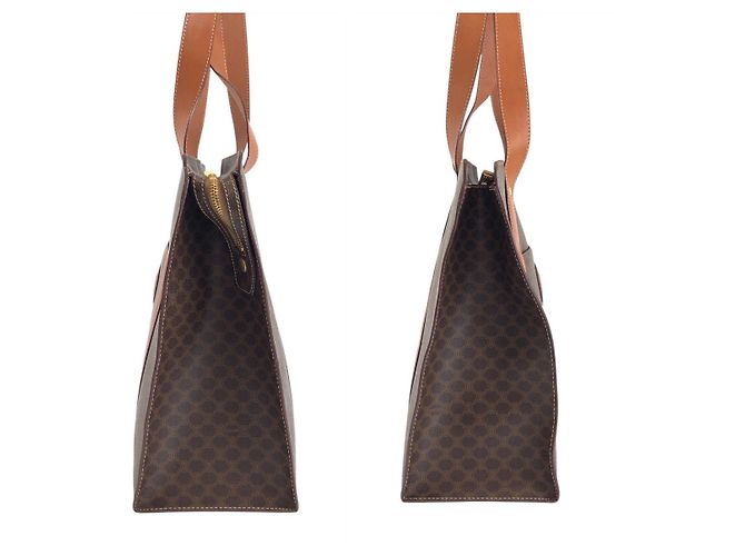 Céline Celine Macadam PVC Leder Schultertasche Braun - Ansicht 8