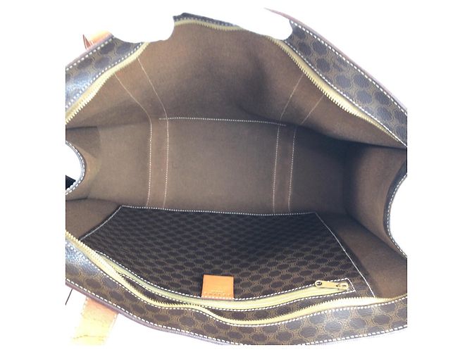 Céline Celine Macadam PVC Leder Schultertasche Braun - Ansicht 9