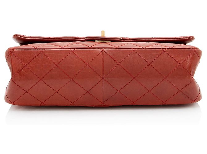 Gabrielle Borsa a doppio flap Reissue 226 in pelle di vitello invecchiata Chanel Rosso - vista 4