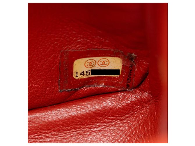 Gabrielle Borsa a doppio flap Reissue 226 in pelle di vitello invecchiata Chanel Rosso - vista 6