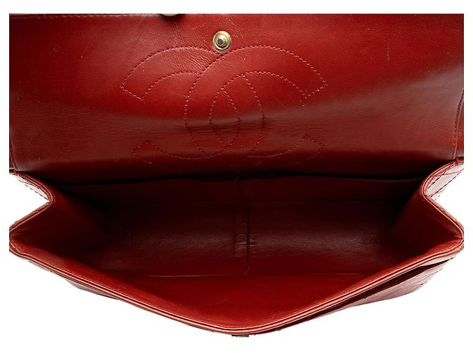 Gabrielle Borsa a doppio flap Reissue 226 in pelle di vitello invecchiata Chanel Rosso - vista 7