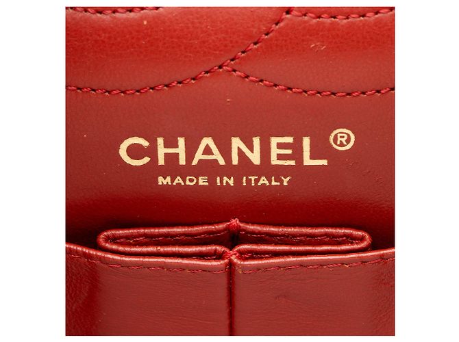 Gabrielle Borsa a doppio flap Reissue 226 in pelle di vitello invecchiata Chanel Rosso - vista 8