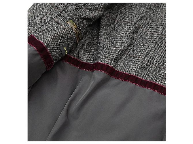 Autre Marque Chaleco de plumas de cuadros Glen Etro de piel de oveja Castaño Gris antracita - vista 12