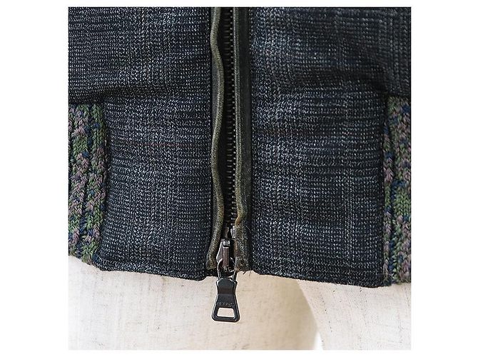 Autre Marque Chaleco de plumas de cuadros Glen Etro de piel de oveja Castaño Gris antracita - vista 13
