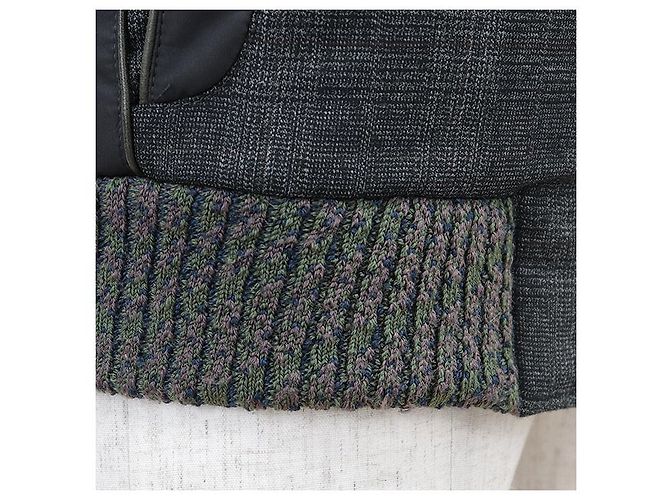 Autre Marque Chaleco de plumas de cuadros Glen Etro de piel de oveja Castaño Gris antracita - vista 14