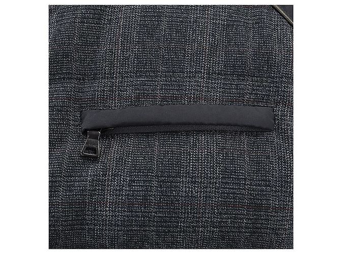 Autre Marque Chaleco de plumas de cuadros Glen Etro de piel de oveja Castaño Gris antracita - vista 3