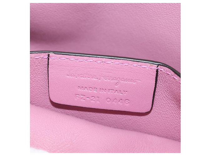 Borsa a Spalla Gancini in Pelle Salvatore Ferragamo Rosa - vista 6