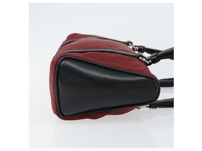 Prada Vintage Zip-Handtasche aus Tessuto Bordeaux - Ansicht 3
