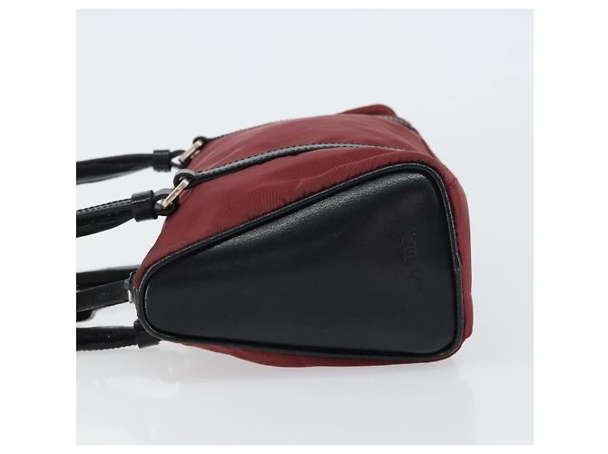 Prada Vintage Zip-Handtasche aus Tessuto Bordeaux - Ansicht 4
