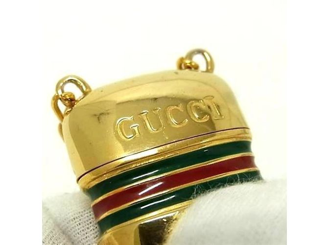 Collana in metallo dorato Gucci Old Gucci Shelly Line - vista 2