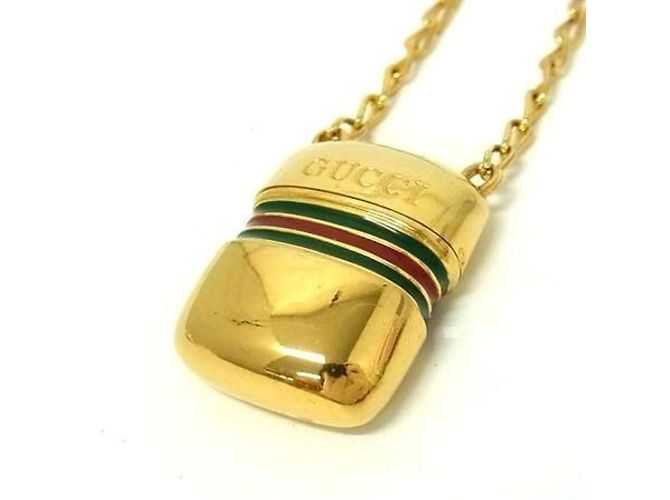 Collana in metallo dorato Gucci Old Gucci Shelly Line - vista 3