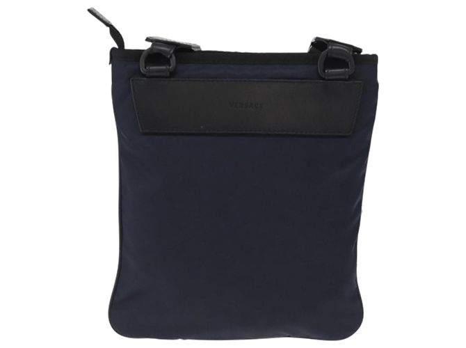 Versace Vintage Schultertasche aus Nylon Marineblau - Ansicht 2
