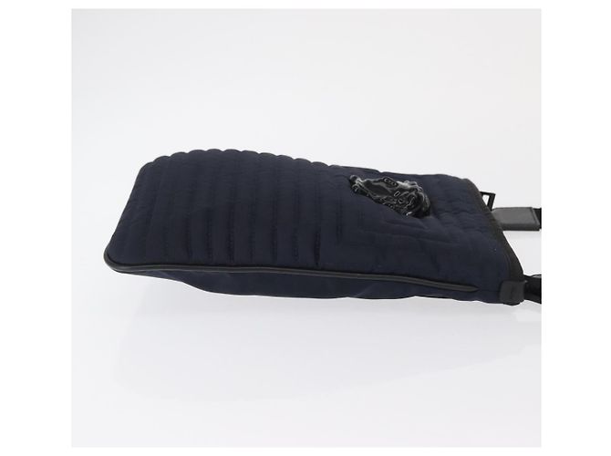 Versace Vintage Schultertasche aus Nylon Marineblau - Ansicht 3