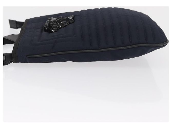 Versace Vintage Schultertasche aus Nylon Marineblau - Ansicht 4