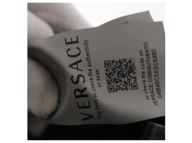 Versace Vintage Schultertasche aus Nylon Marineblau - Ansicht 6