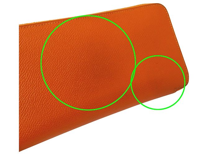 Azap Cartera larga de cuero Epsom naranja Hermès - vista 10