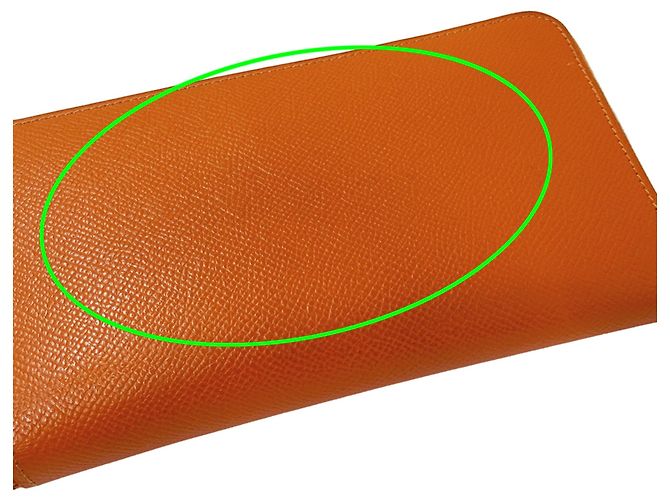 Azap Cartera larga de cuero Epsom naranja Hermès - vista 11