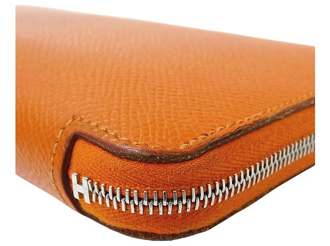 Azap Cartera larga de cuero Epsom naranja Hermès - vista 13