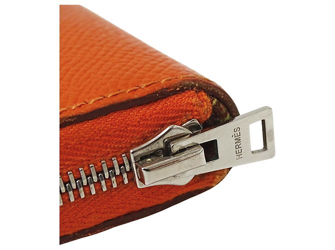 Azap Cartera larga de cuero Epsom naranja Hermès - vista 14