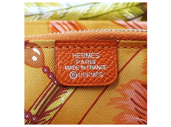 Azap Cartera larga de cuero Epsom naranja Hermès - vista 5